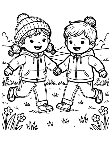 Red Light Green Light coloring page