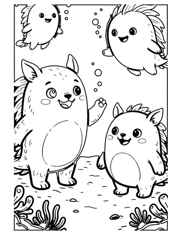 Reef at Night coloring page