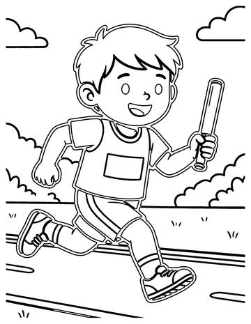 Relay Baton coloring page