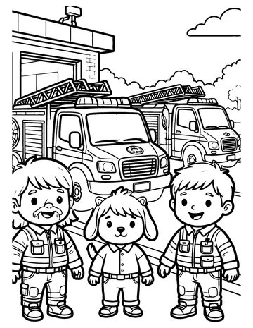 Rescue Team coloring page