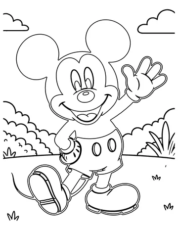 Retro Mouse coloring page