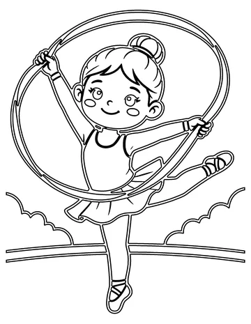 Ribbon Dance coloring page