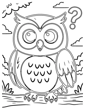Riddle Owl coloring page