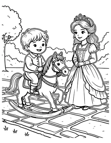 Ride a Cock-Horse coloring page