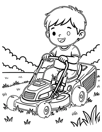 Ride-On Mower coloring page