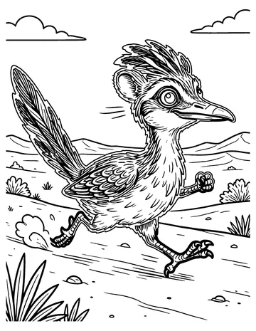 Roadrunner coloring page