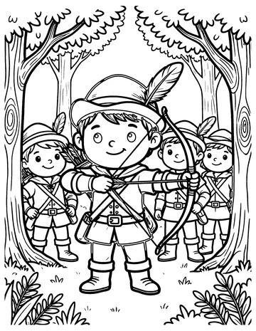 Robin Hood in Sherwood coloring page