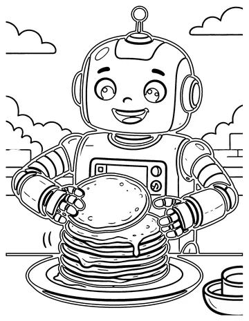 Robot Chef coloring page