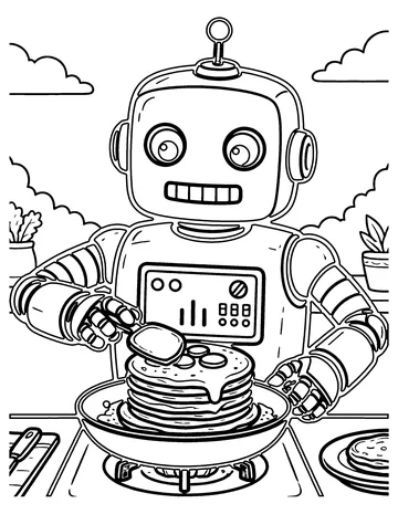 Robot Chef coloring page