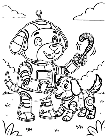 Robot Dog coloring page