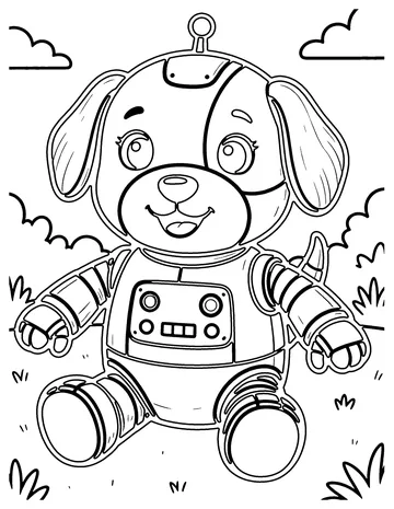 Robot Pet Toy coloring page