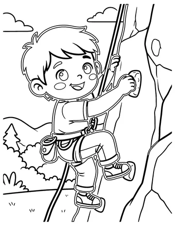 Rock Climbing coloring page