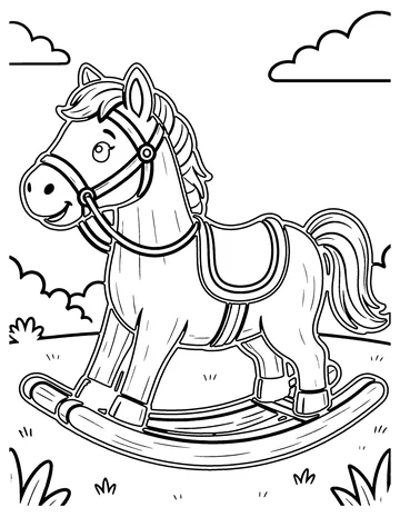 Rocking Horse coloring page