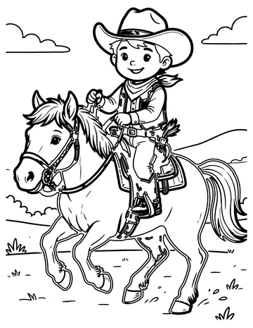 Rodeo coloring page