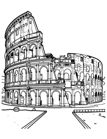 Roman Colosseum coloring page