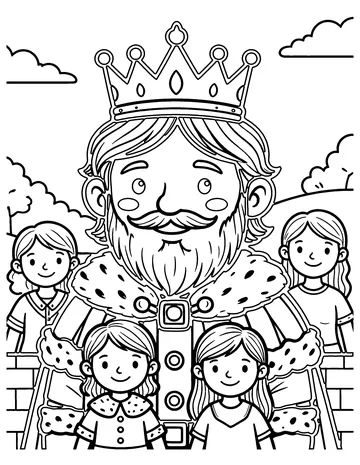 Royal Coronation coloring page