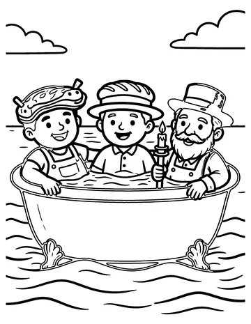 Rub-a-Dub-Dub coloring page