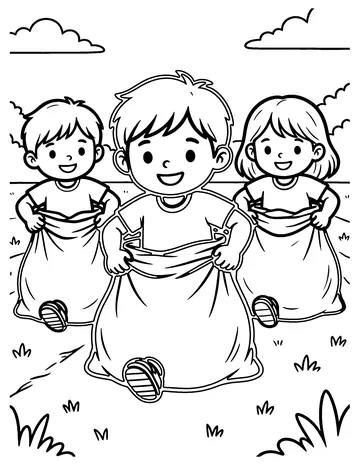 Sack Race coloring page