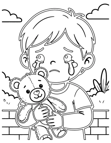 Sad Face coloring page