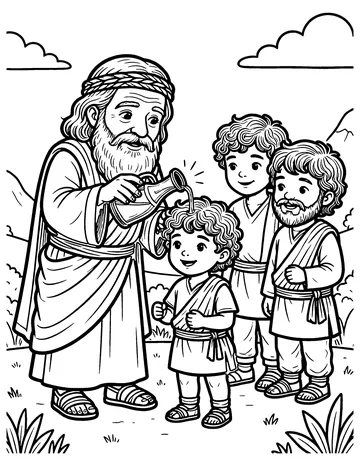 Samuel Anoints David coloring page
