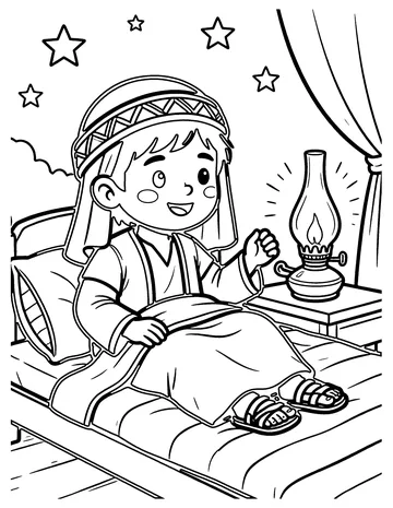 Samuel Hears God Calling coloring page