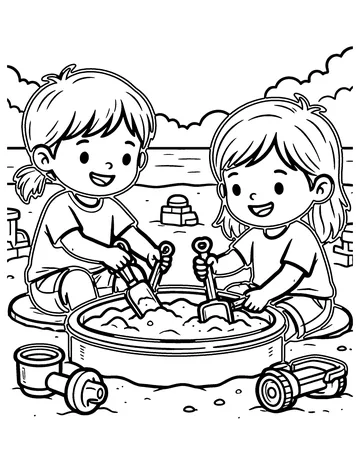 Sandbox coloring page