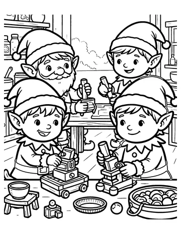 Santa's Workshop coloring page