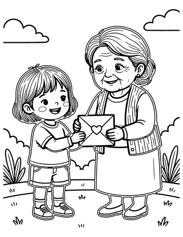 Saying Thank You coloring page