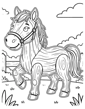 Scandinavian Horse coloring page