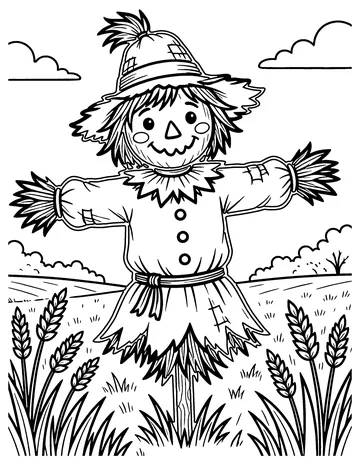 Scarecrow coloring page