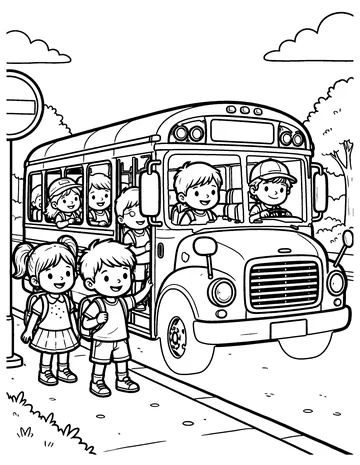 School Bus coloring page