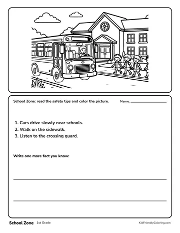 School Zone coloring page
