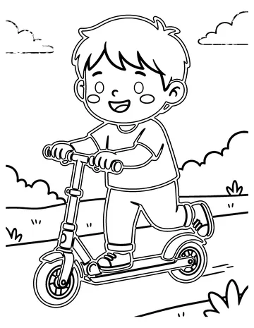 Scooter coloring page