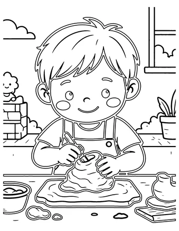 Sculpture coloring page