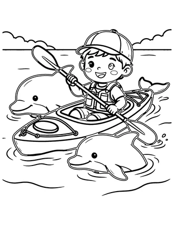 Sea Kayak coloring page