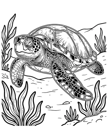 Sea Turtle Ancestor coloring page