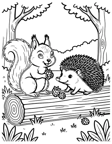 Sharing a Snack coloring page