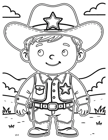Sheriff's Badge coloring page