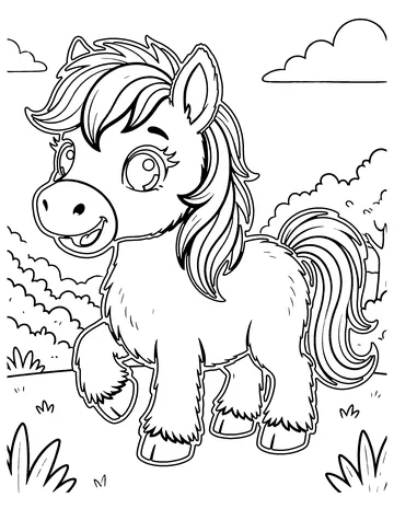 Shetland Pony coloring page