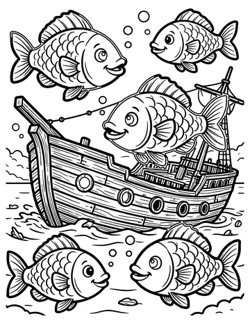 Shipwreck coloring page