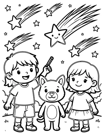 Shooting Stars coloring page