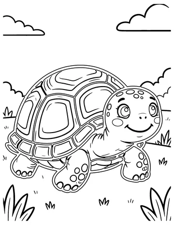 Shy Turtle coloring page