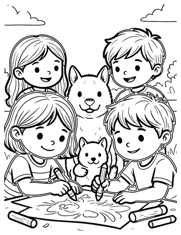Sidewalk Chalk coloring page