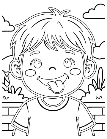 Silly Face coloring page