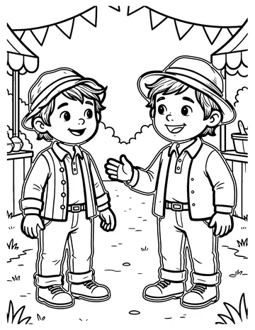 Simple Simon coloring page