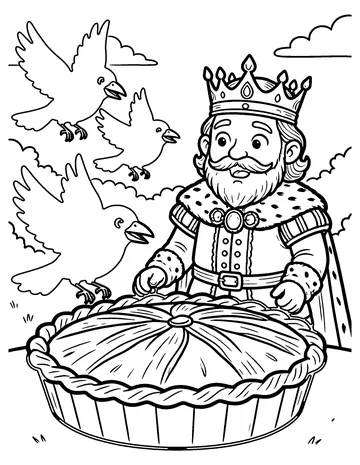 Sing a Song of Sixpence coloring page