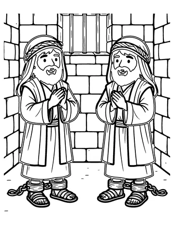 Singing in Jail coloring page