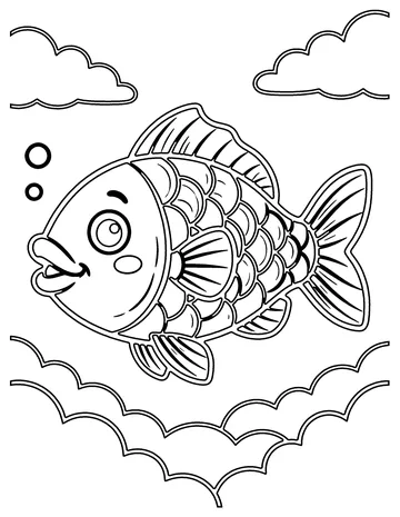 Sky Fish coloring page
