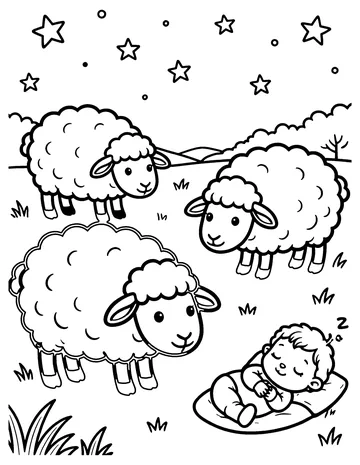 Sleep, Baby, Sleep coloring page
