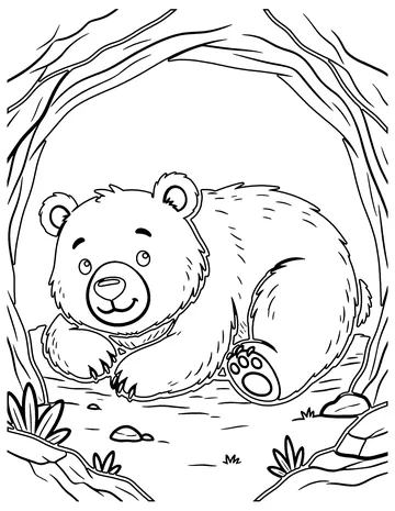 Sleeping Bear coloring page